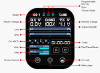 Système radio émetteur télécommande 8 canaux 2,4G PWM DS800 avec écran tactile pour bateau de pêche RC