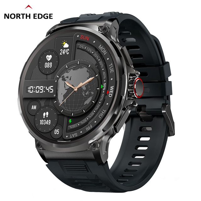 NORTH EDGE  Display Smart Watch Men 710mAh Large Battery Sports Fitness Tracker Heart Monitor Smartwatch for IOS Android