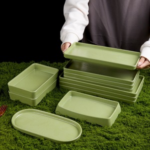 Plato de Carne de Res en Rodajas Frescas Estilo Snowflake de la Restaurante Mountain Breeze Hot Pot, Plato Rectangular de Melamina Comercial para Tripas - Product Image 2
