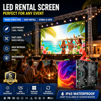 Écran LED de location TOPvision pour le Nouvel An, haute fréquence de rafraîchissement, effet visuel de feux d'artifice, grand écran extérieur pour compte à rebours, fêtes et événements nocturnes