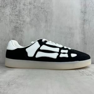 Zapatillas Bajas de Malla con Patrón de Esqueleto Blanco y Negro, Retro, de Calidad Artesanal, Antideslizantes para Hombre, Estilo Urbano Nocturno - Product Image 2