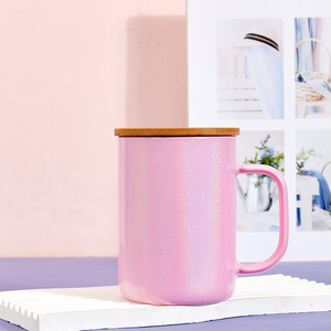 Bicchiere da Birra <span class=keywords><strong>in</strong></span> <span class=keywords><strong>Vetro</strong></span> Colorato da 17oz <span class=keywords><strong>con</strong></span> Glitter e Effetto Shimmer, <span class=keywords><strong>con</strong></span> Manico e <span class=keywords><strong>Coperchio</strong></span> <span class=keywords><strong>in</strong></span> Bambù - Product Image 5