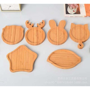 Bandeja de madera con forma de coche para niños, plato para refrigerios, vajilla para bebés, frutero, 1-2 años, origen Shandong - Product Image 2
