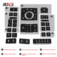 Autocollants pour boutons intérieurs, autocollants pour panneau de commande pour Range Rover Vogue 2013-2017 / pour Range Rover Sport 2014-2017