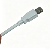 كابل كهربائي حلزوني داخلي 4P4C-4PIN RJ9، كابل بيانات USB نحاسي نقي رباعي النواة بتصميم حلزوني