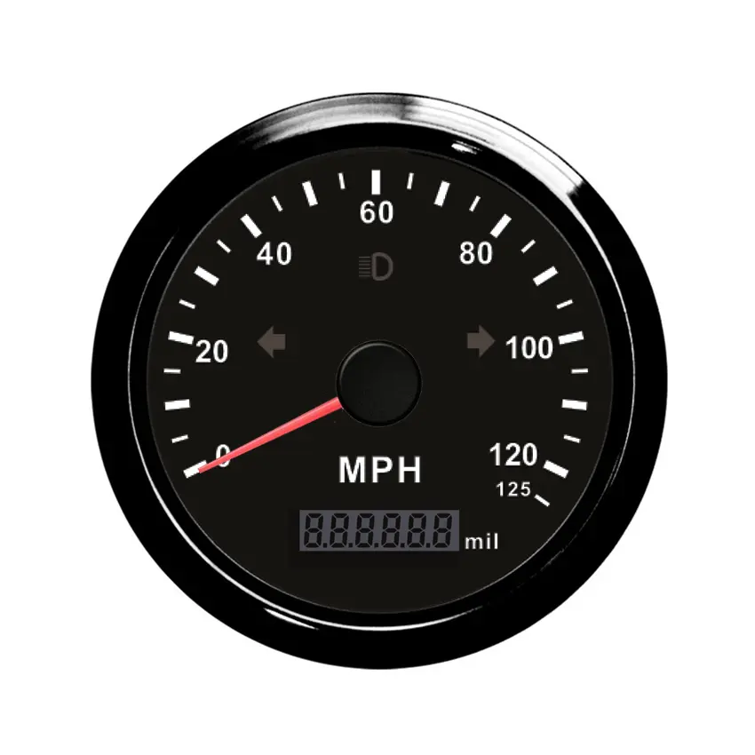 عالمي عالمي GPS عداد السرعة للدراجات الدراجة لا القرطاسية الانجراف ، 12V/24V ماء IP66 3 3/8 عداد السرعة
