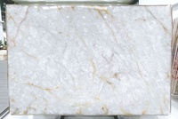Quartzite Cristallo Blanc Naturel Translucide Personnalisé pour Mur d'Accent ou Comptoirs de Cuisine