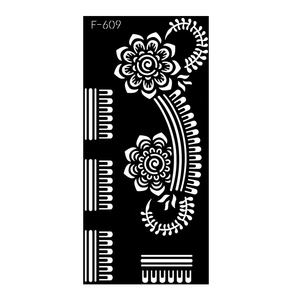 DIY Art Peinture pour Corps Visage <span class=keywords><strong>Main</strong></span> <span class=keywords><strong>Arabe</strong></span> Inde Style <span class=keywords><strong>Tatouage</strong></span> Pochoirs Modèles Réutilisable PVC Outils Personnalisés - Product Image 5