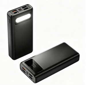 Cargador Portátil, <span class=keywords><strong>Banco</strong></span> de Energía con 4 Salidas USB, 20000mAh, Carga Rápida para Laptops y Teléfonos, con Luces de Emergencia - Product Image 1