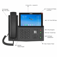 Teléfono IP Inteligente Fanvil X7A con Android 9, Pantalla Táctil de 7 Pulgadas, 112 Teclas DSS, Videollamada, Wi-Fi, Gigabit, PoE, Teléfono VoIP SIP Empresarial