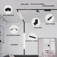 Système d'éclairage sur rail LED intelligent Tuya Wifi 48V 20mm CCT 3000K 4000K 6000K, luminaires linéaires magnétiques à grille COB