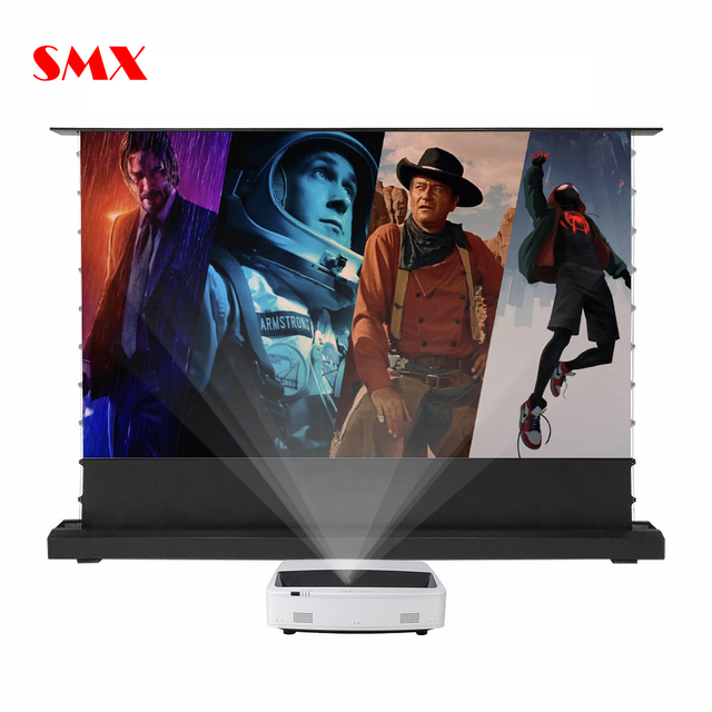 16:9 100 Inch  Electric ALR Projection Screen Electric Floor Rising Projector Screen for Home Cinema
