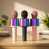 Boîte de son karaoké portable compacte avec éclairage LED RVB et connexion sans fil pour divertissement décontracté