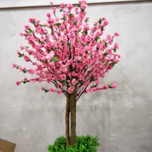 Китай Высокое качество большой искусственный цветок персика дерево для украшения дома
