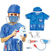 Kinder-Berufstag-Kostüm, Aufführungs-Cosplay-Kostüm und Spielzeugzubehör, Kinder-Arztkostüm, Krankenschwesterkostüm, Arbeiterkostüm, dunkelblaues Pilotenkostüm