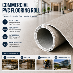 <span class=keywords><strong>Rollo</strong></span> de <span class=keywords><strong>Suelo</strong></span> Vinílico Comercial de PVC de Alta Densidad, Resistente y Duradero, para Talleres Industriales y Proyectos de Construcción Comercial - Product Image 1