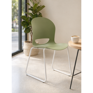 เก้าอี้ร้านอาหารพลาสติก GDRS 395A โครงเหล็ก สำหรับร้านกาแฟและธุรกิจบริการ - Product Image 3