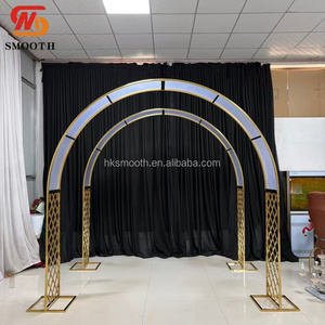 SMOOTH Romantic Stainless Steel Wedding Arch <b>Backdrop</b> for Wedding Party Banquet Event Stage Decoration - Product Image 1