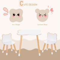 Ensemble table et chaises en bois pour enfants à prix abordable, table d'activités en bois pour enfants pour salle de jeux