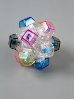 Porte-clés Fidget Clavier Créatif à 12 Touches en Plastique avec LED et Lumières Intégrées