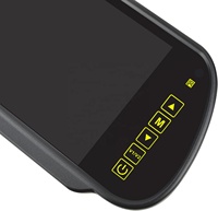 Monitor LCD a Color TFT de 7 pulgadas, espejo retrovisor para coche, pantalla inversa con botón táctil para DVD/VCR/cámara de marcha atrás de respaldo de coche