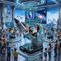 Simulador de Vuelo VR Profesional Star VR Flight, Simulador de Entrenamiento de Vuelo con Movimiento Comercial para Parques de Diversiones Interiores