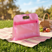 Sacs fourre-tout en PVC réutilisables avec logo personnalisé, sacs à vin transparents imperméables en plastique transparent, sacs à glace