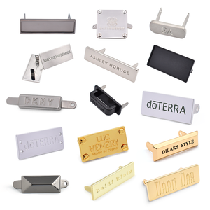 가방 하드웨어 맞춤형 미니 금속 로고 백 태그 장식 소형 사이즈 가방 의류용 금속 플레이트 태그 - Product Image 6