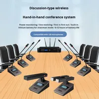 Système de conférence sans fil TCH3300 avec microphones de table col de cygne et batterie au lithium à tube carré
