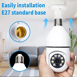 Caméra de Surveillance <span class=keywords><strong>WiFi</strong></span> Ampoule E27 Vision Nocturne, Caméra Domestique Sans Fil 2 Mégapixels, Caméra de Sécurité Vidéo CCTV IP Moniteur - Product Image 5