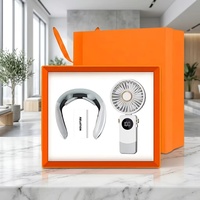 Set de Regalo Corporativo de Bienestar para el Verano 2026, Masajeador de Cuello con Logotipo Personalizado, Ventilador Portátil, Regalos Tecnológicos para el Agradecimiento a los Empleados