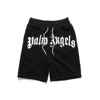Ihn13 bermuda masculina estilo novo, estampa de letras, calças curtas, esportivas casuais para homens