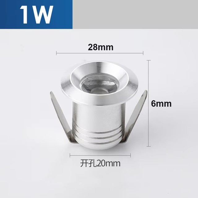 Wholesale Price 1W Mini LED Cabinet Spot Light Cut Hole 20-25mm Ceiling Recessed Down Small Size Spotlight Lamp Showcase Light
