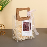 Sac fourre-tout transparent en PVC avec logo personnalisé, sac souvenir/de mariage, emballage plastique pour cadeaux/bijoux/vêtements