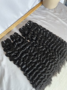 Wholesale Factory Price Natural Color Indian Bundles Raw Virgin Cuticle Aligned Hair Bundles Curly Human - Product Image 3
