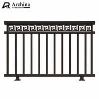 Clôture en alliage d'aluminium Archino, style moderne minimaliste, pour balcon de villa de luxe, périmètre d'escalier, résistante à la rouille