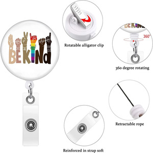Factory direct stock of rainbow logo language badges, scrolls, easy-pull clasps, gesture "Be Kind" name badges, and <b>card</b> - Product Image 2