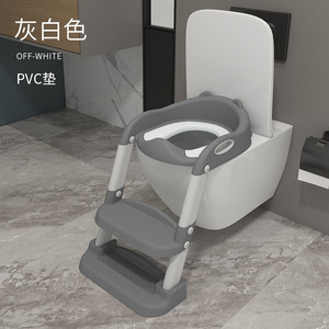 Siège de toilette pour enfants avec échelle, siège d'apprentissage de la propreté pour enfants de 2 à 4 ans, matériau PP, marchepied pliable - Product Image 4