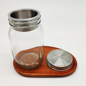Couvercle à <span class=keywords><strong>salade</strong></span> à large bouche en acier inoxydable de qualité alimentaire avec couvercle à double spirale pour canettes Mason de 70mm 86mm - Product Image 1