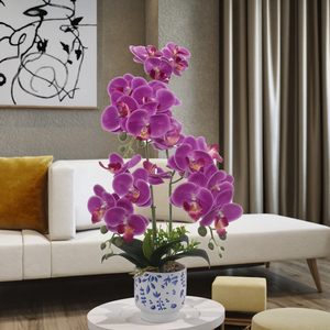 Tizen fleurs Phalaenopsis pluie pierre bonsaï 3D imprimé <span class=keywords><strong>Pot</strong></span> <span class=keywords><strong>de</strong></span> <span class=keywords><strong>fleur</strong></span> <span class=keywords><strong>artificielle</strong></span> pour bureau bureau décoration orchidée - Product Image 1