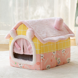 All Seasons Universal Pet House Carton Style Dog Bed Cat Nest Extraíble Lavable Otoño Invierno Carpa hecha de esponja - Product Image 5