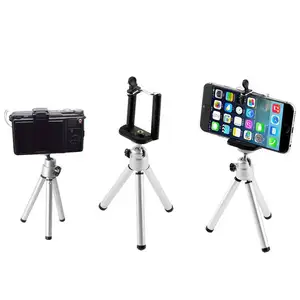 Table Tripod for Phone Smartphone Mini Tripod for IPhone Tripe for Mobile Camera Tripod Stand with Cell Phone Holder Clip