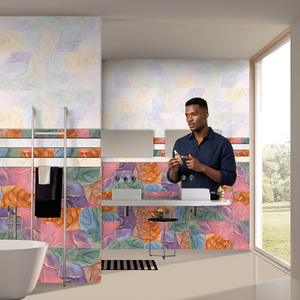 Azulejos Decorativos de Cerámica Brillante de 300x450mm, 12x18, Diseño Japonés Vitrificado Digital para Baños y Uso en Interiores de Centros Comerciales - Product Image 1