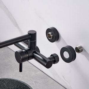 <span class=keywords><strong>Robinet</strong></span> de <span class=keywords><strong>cuisine</strong></span> flexible et durable de style pliable en acier inoxydable 304 de couleur noire contemporain - Product Image 5