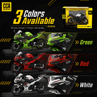 Modèle de moto Kawasaki Ninja 400 en métal moulé sous pression 1:12, jouet pour enfants avec direction avant, décoration, simulation de moto en métal, voitures moulées sous pression