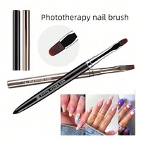 Offre Spéciale Argenté et Noir Chrome Ovale Uv Gel Brosse À Ongles De Luxe Poignée En Métal Brosses À Ongles