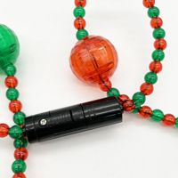 Grand collier de perles lumineuses LED 3D 6 lumières décoration de vacances de Noël pour Halloween
