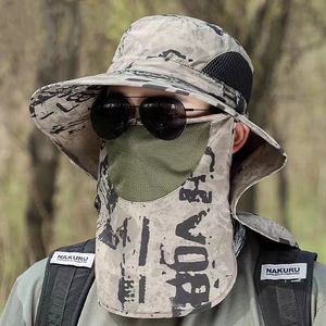 Sombrero de Pesca de Secado Rápido con Protección UV y Solapa para el Cuello, Transpirable, para Viajes al Aire Libre, Desmontable - Product Image 5