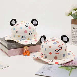Sombrero de <span class=keywords><strong>Pescador</strong></span> para Niños, Diseño de Dibujos Animados, Estampado a Rayas, Amplio, para Niños y Niñas, Protección Solar para Exteriores, Transpirable y Resistente al Viento - Product Image 3