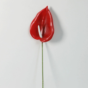 ดอกไม้ประดิษฐ์จากพลาสติกสีแดงจริงสำหรับตกแต่งบ้านและสำนักงานดอกบัวปาร์ตี้งานแต่งงานงานวันคริสต์มาสจบการศึกษา - Product Image 5